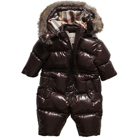 burberry gold metallic baby snowsuit|designer snowsuits for baby girl.